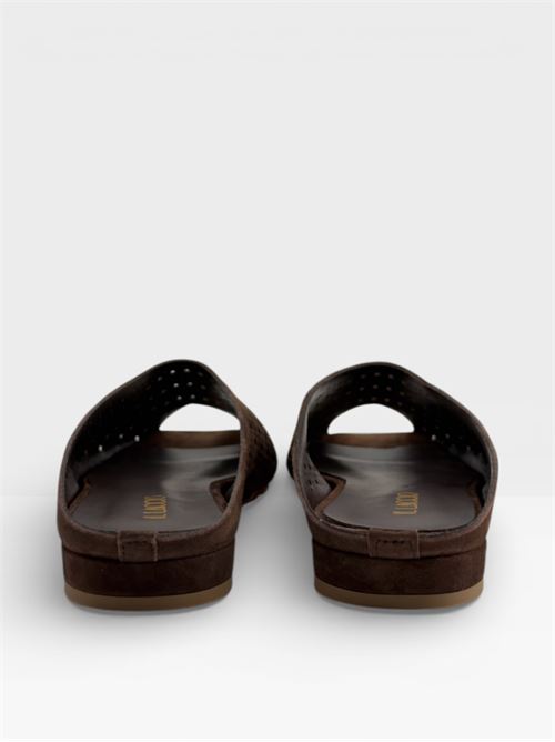 Scarpe da donna sabot neri traforati. IL LACCIO | 317CAMOSCIOT.MORO